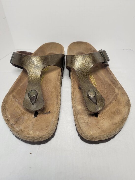 Birkenstock Other - Birkenstock Gizeh Metallic Bronze Birko Flor Sandals Men's 9-9.5 EU 42